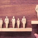 Successful team leader (manager, CEO, market leader) and another business leading concepts. Standing out from the crowd.